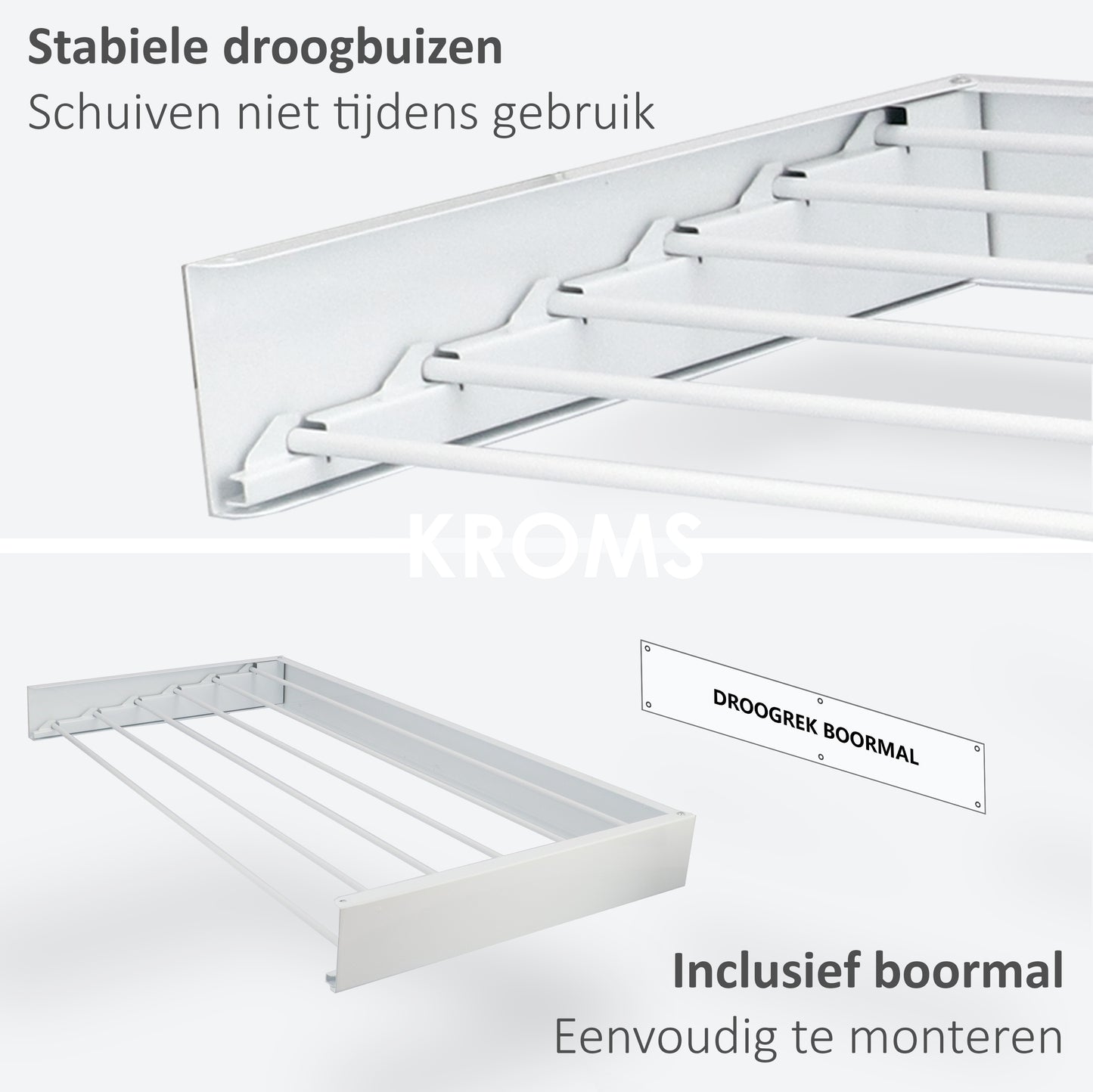 Wandwäscheständer XL Vollfarbe Weiß 100 cm
