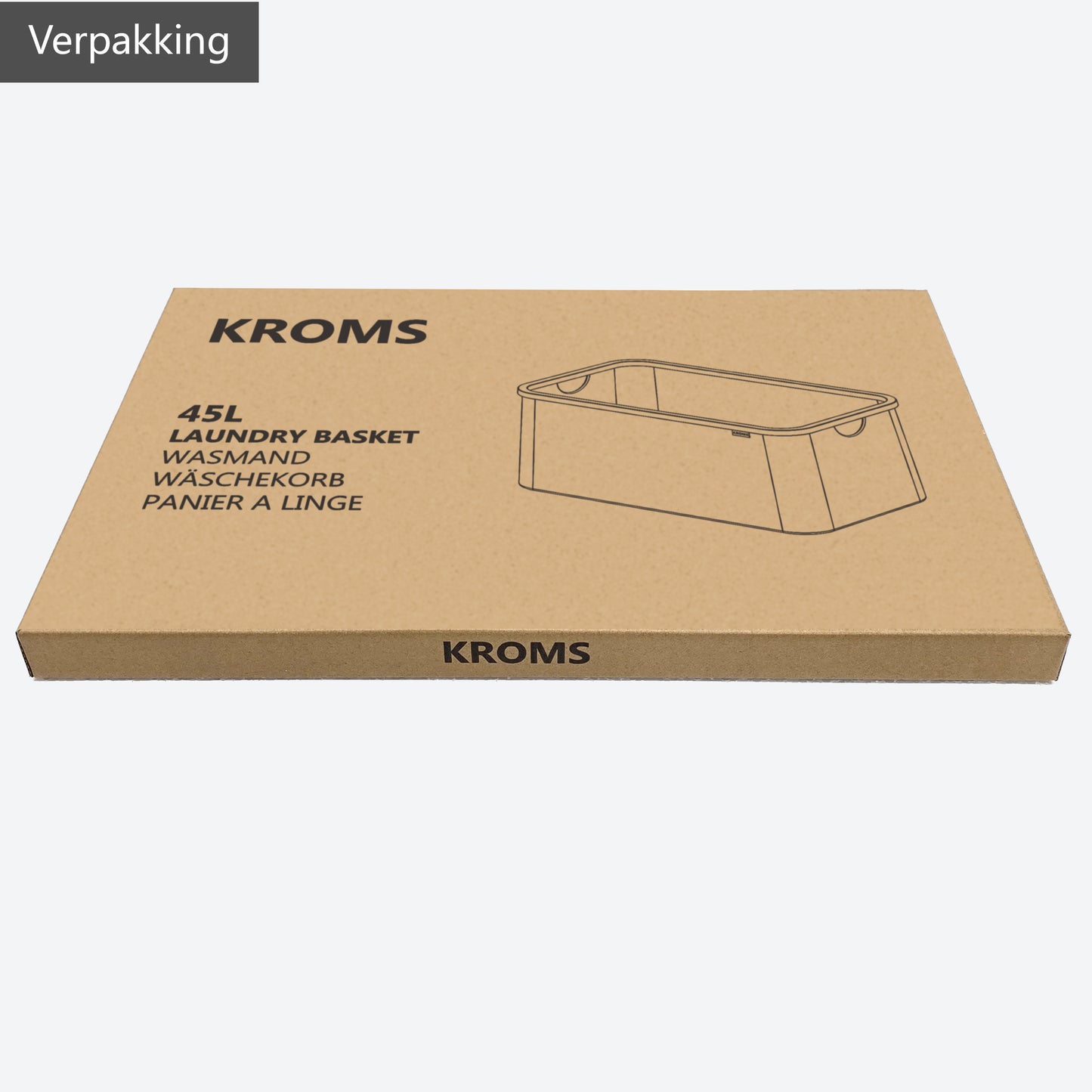 Wasmand opvouwbaar Bruin 45L