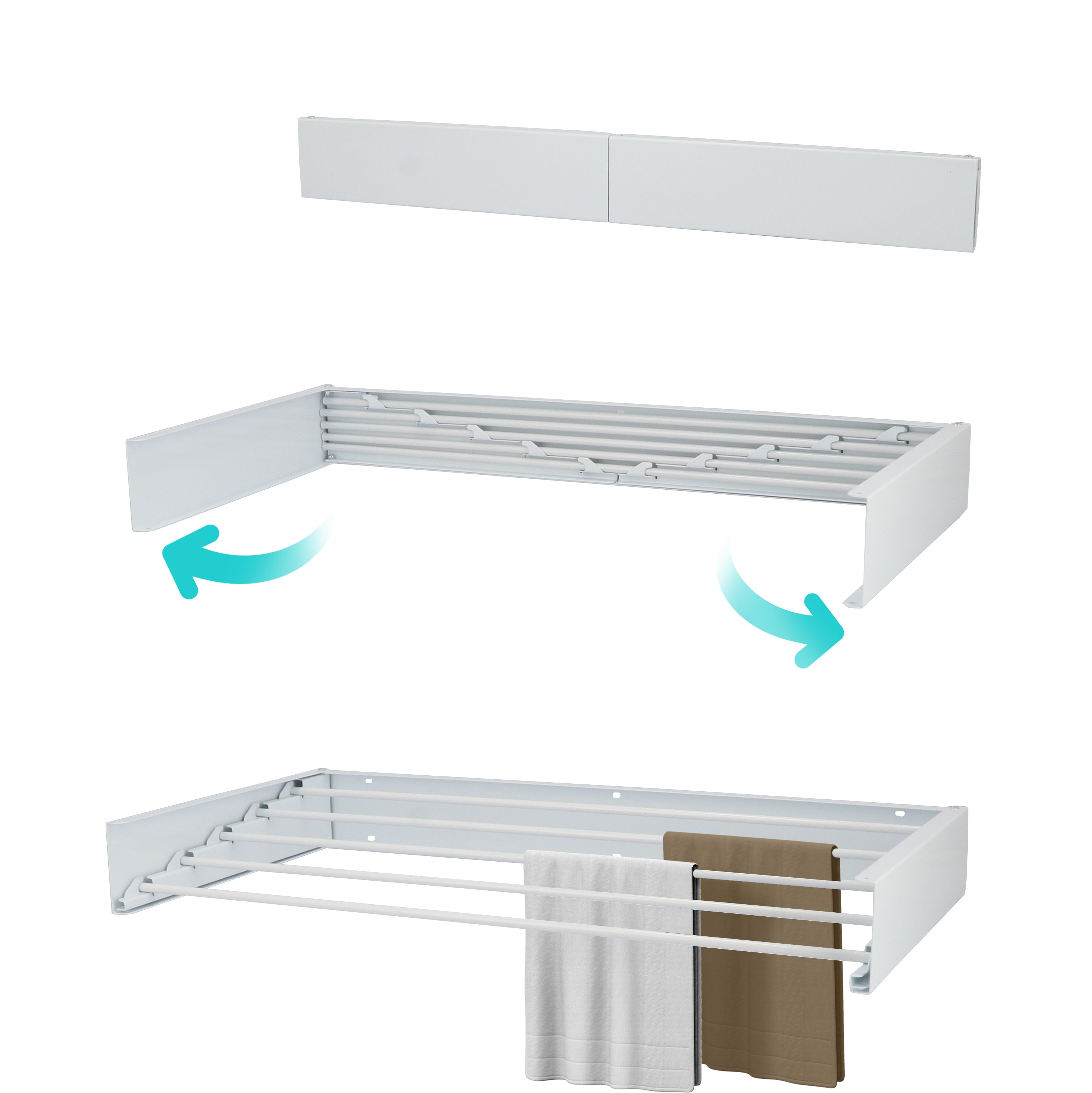 Wanddroogrek Full Color Wit 80 cm
