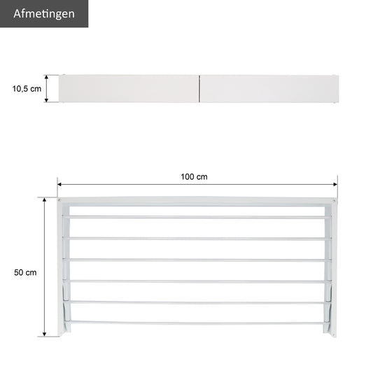 Wanddroogrek XL Full Color Wit 100 cm
