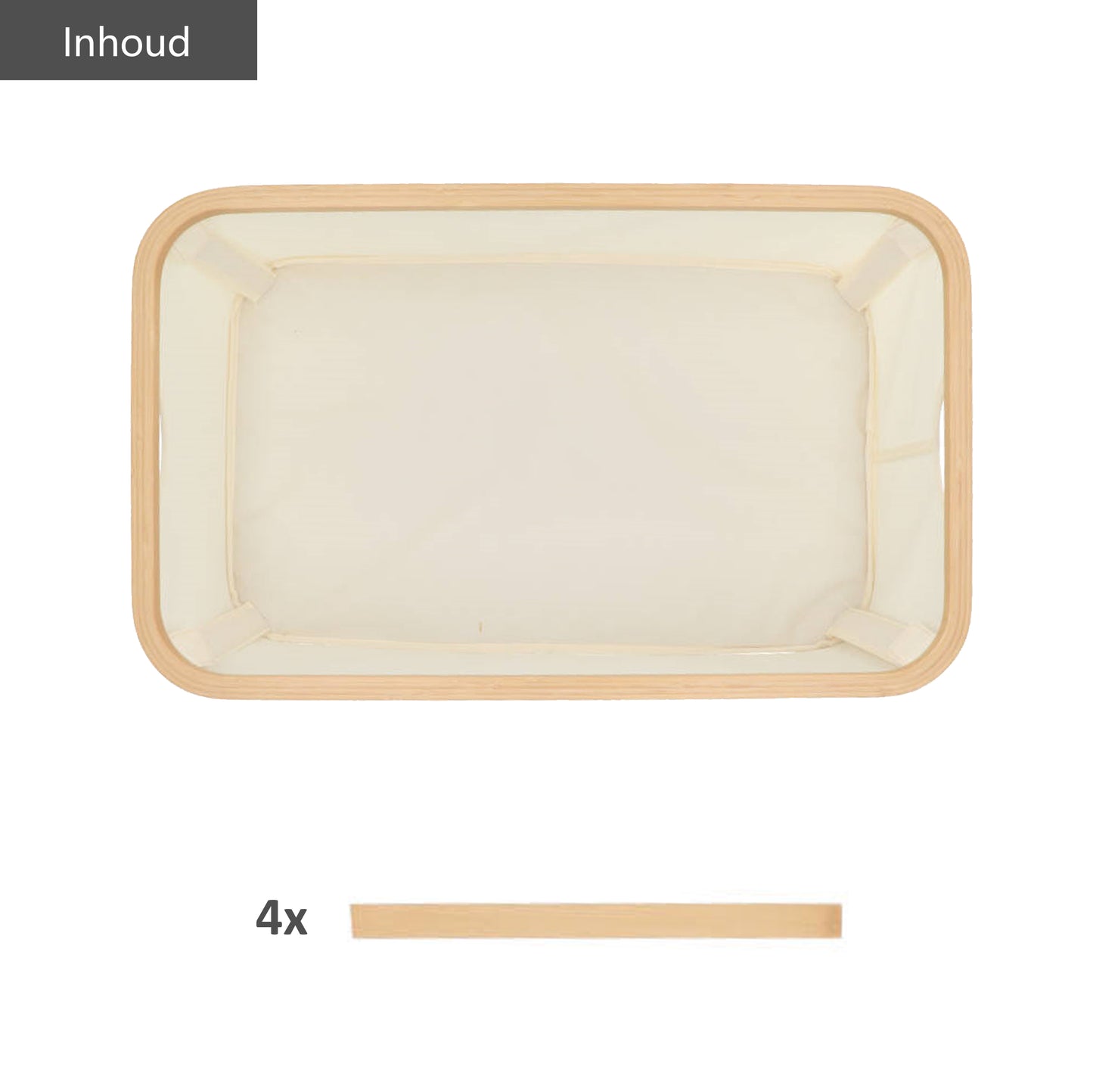 Wasmand opvouwbaar Beige 45L