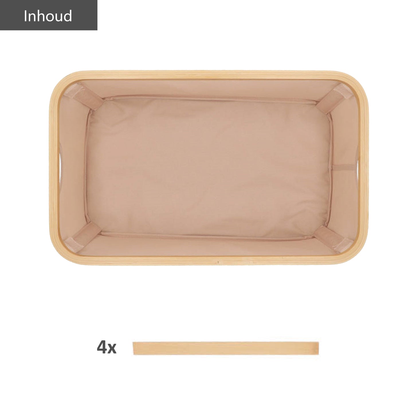 Wasmand opvouwbaar Zand 45L