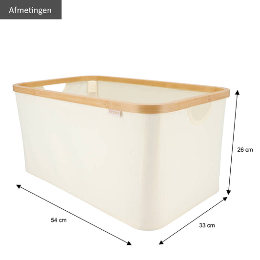 Wasmand opvouwbaar Beige 45L