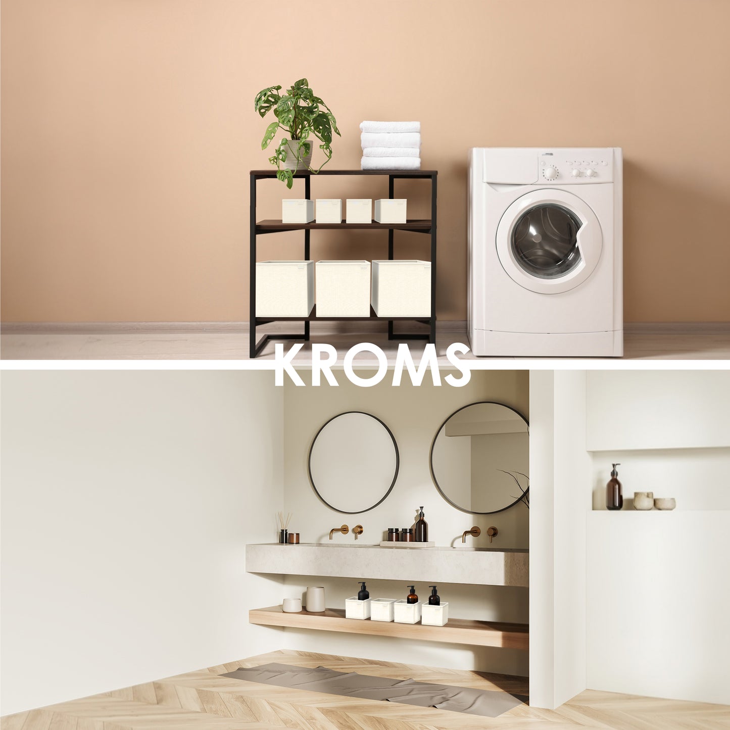 Organiseur XS Beige 14x14x13cm P/2