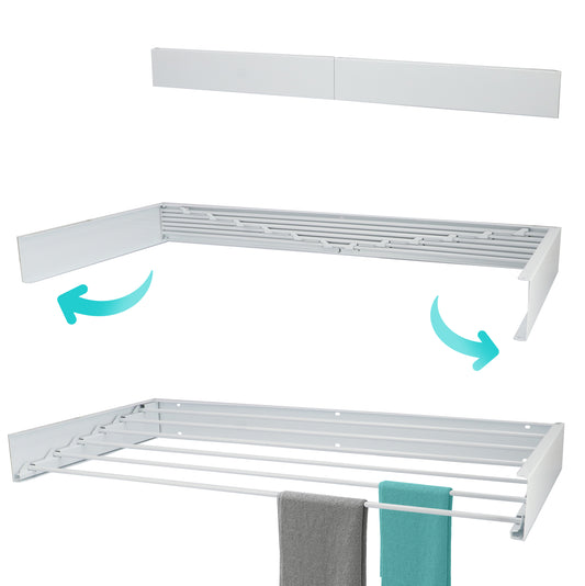 Wandwäscheständer XL Vollfarbe Weiß 100 cm