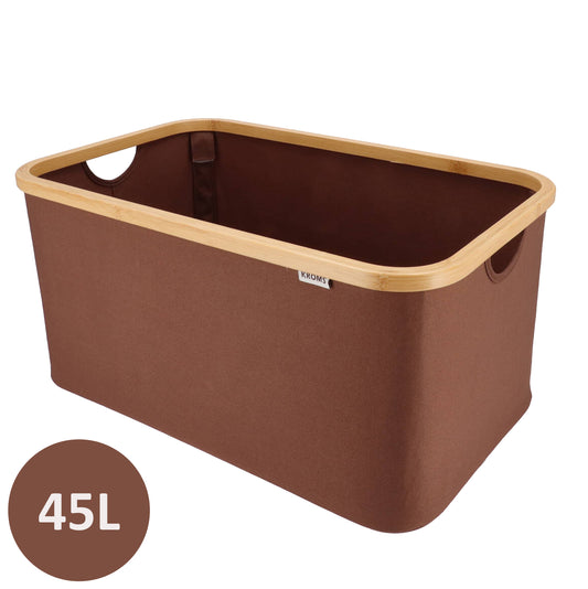 Wasmand opvouwbaar Bruin 45L