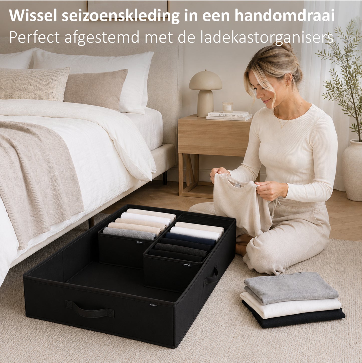 Underbed Organizer 90L Zwart