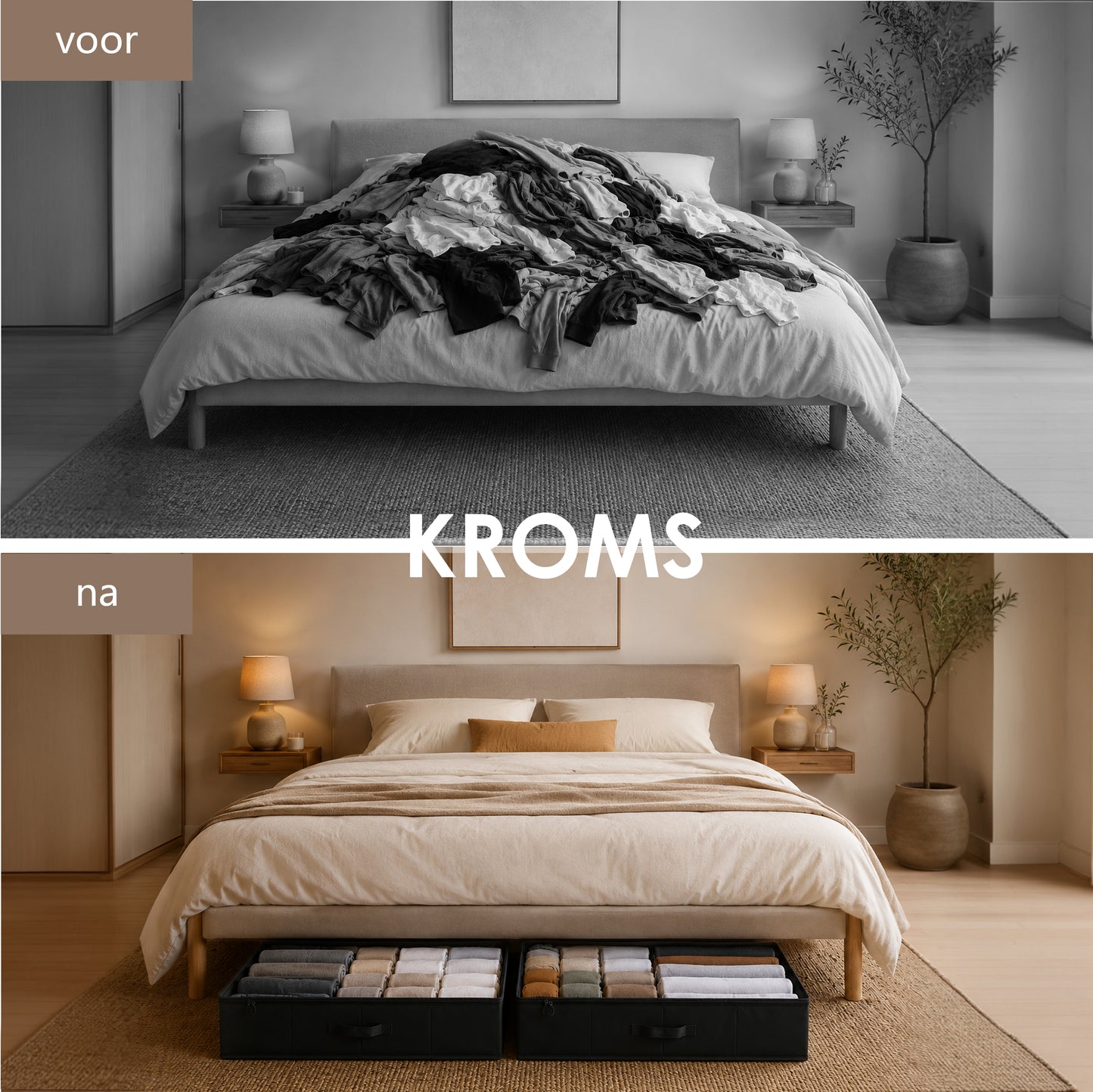 Underbed Organizer 90L Zwart