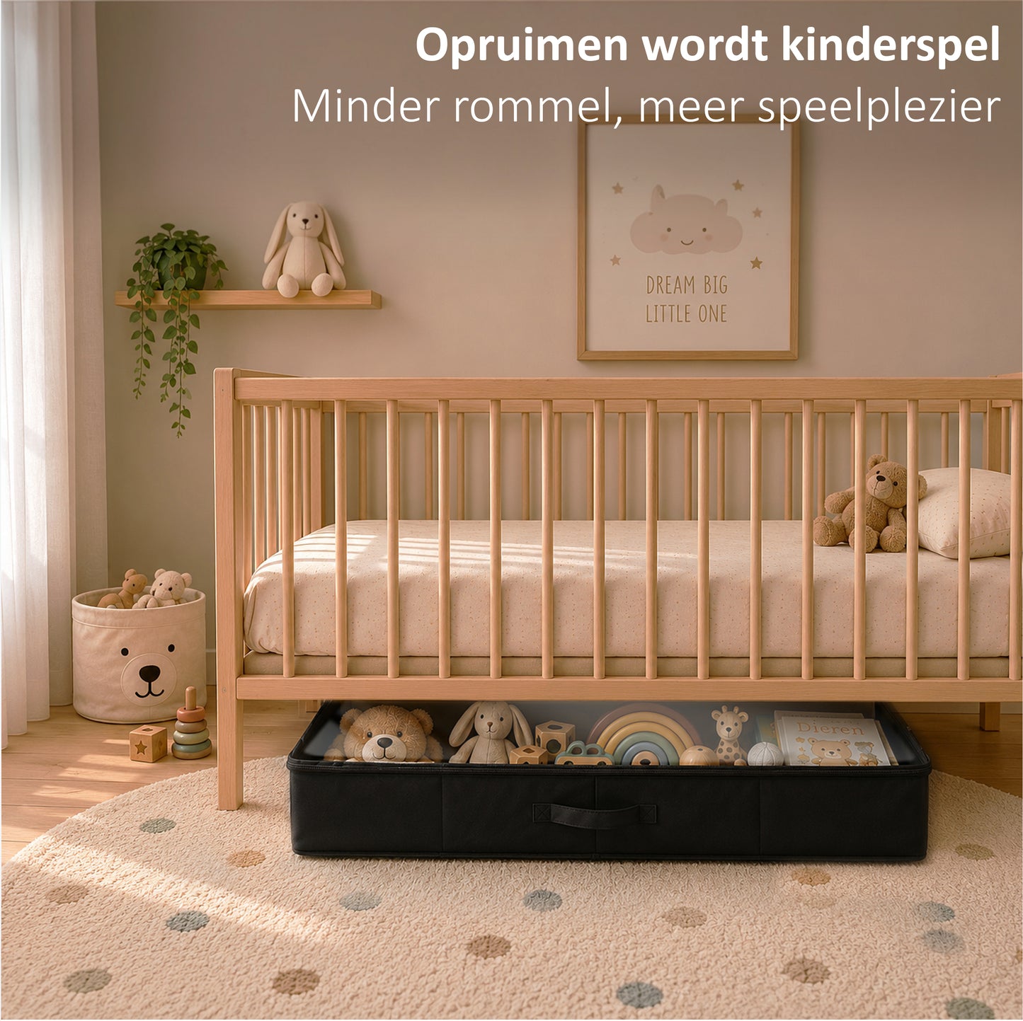 Underbed Organizer 90L Zwart