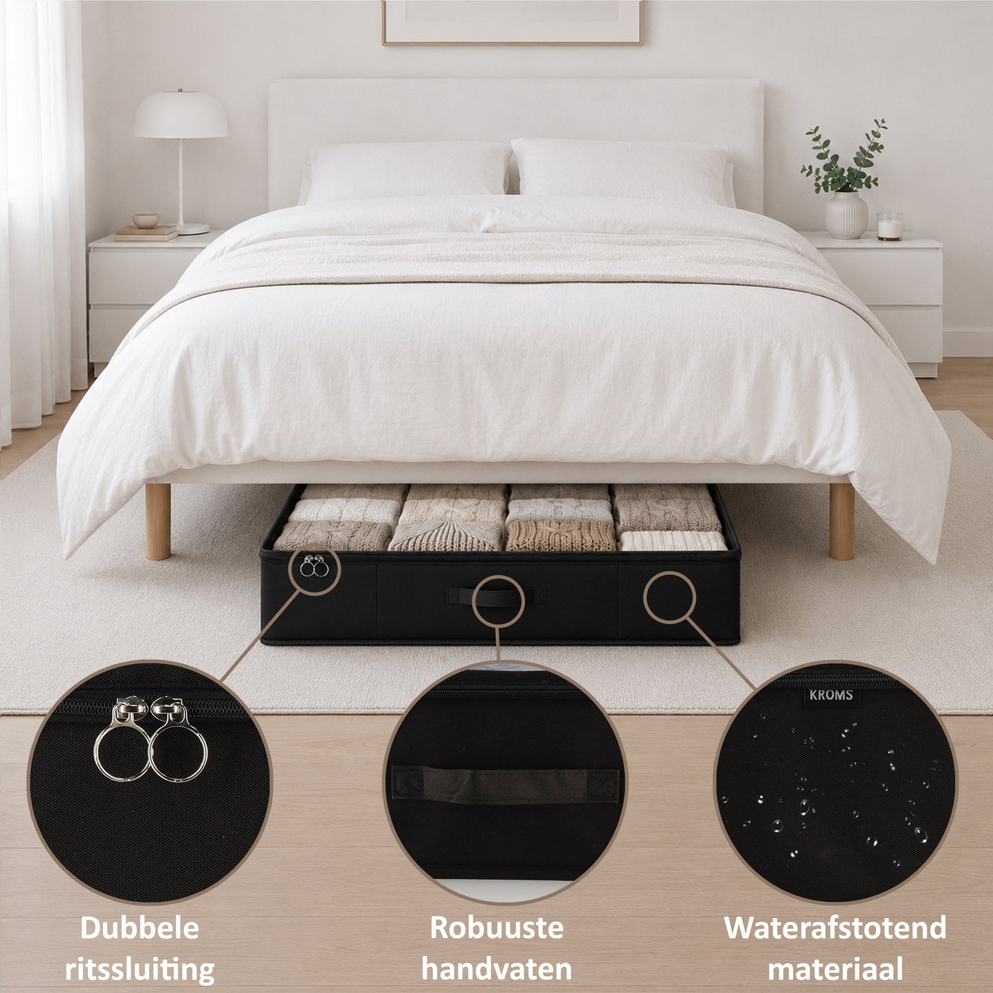 Underbed Organizer 90L Zwart