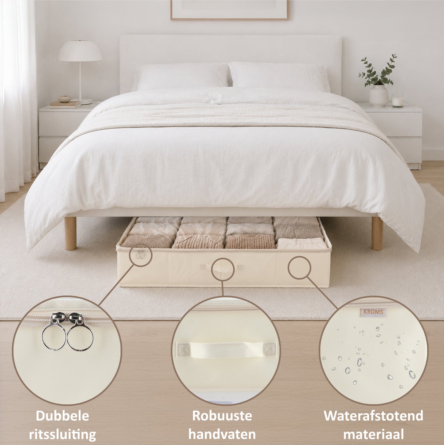 Underbed Organizer 60L Beige