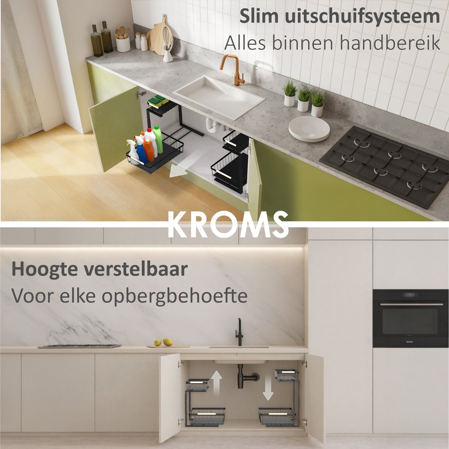 Gootsteenkast Organiser Maat M Zwart