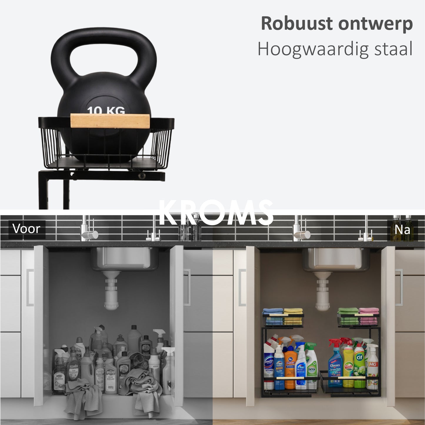 Gootsteenkast Organiser Maat M Zwart