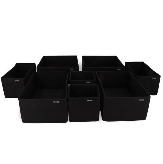 Organizer 8-delige set ladekast Zwart