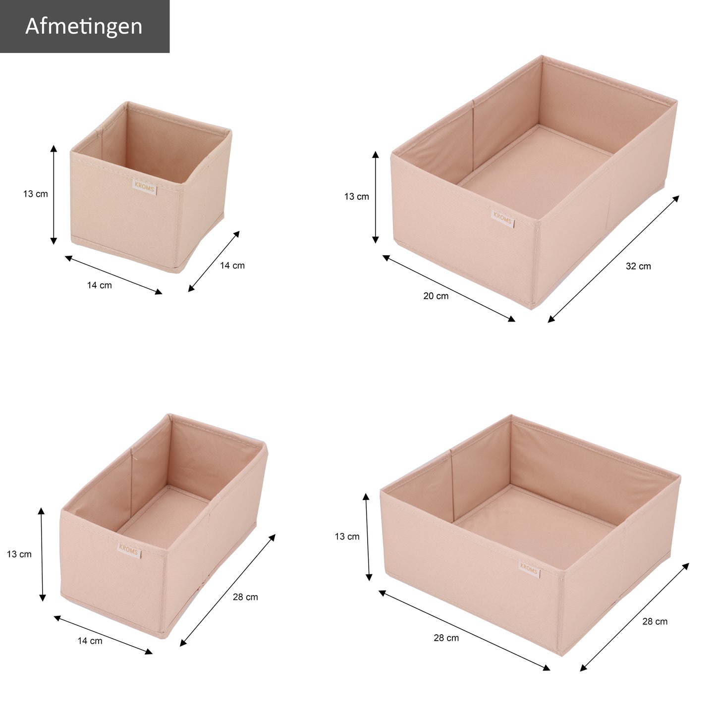 Organizer 8-delige set ladekast Zand