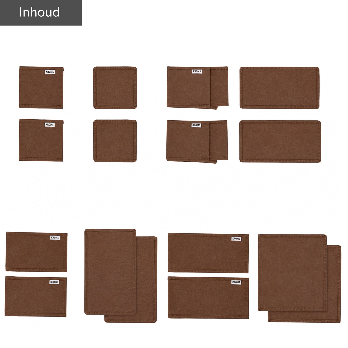 Organizer 8-delige set ladekast Bruin