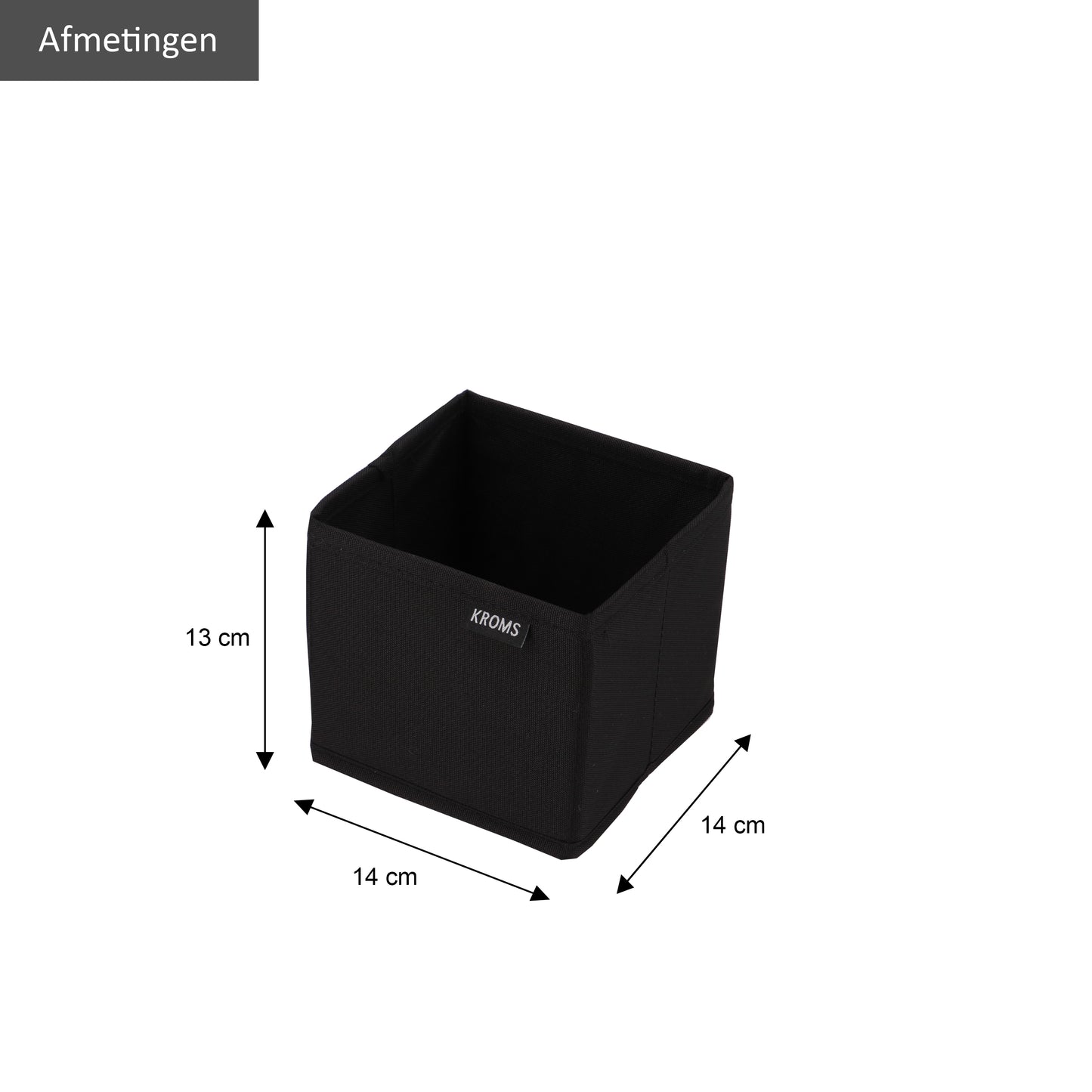Organiseur XS Noir 14x14x13cm P/2