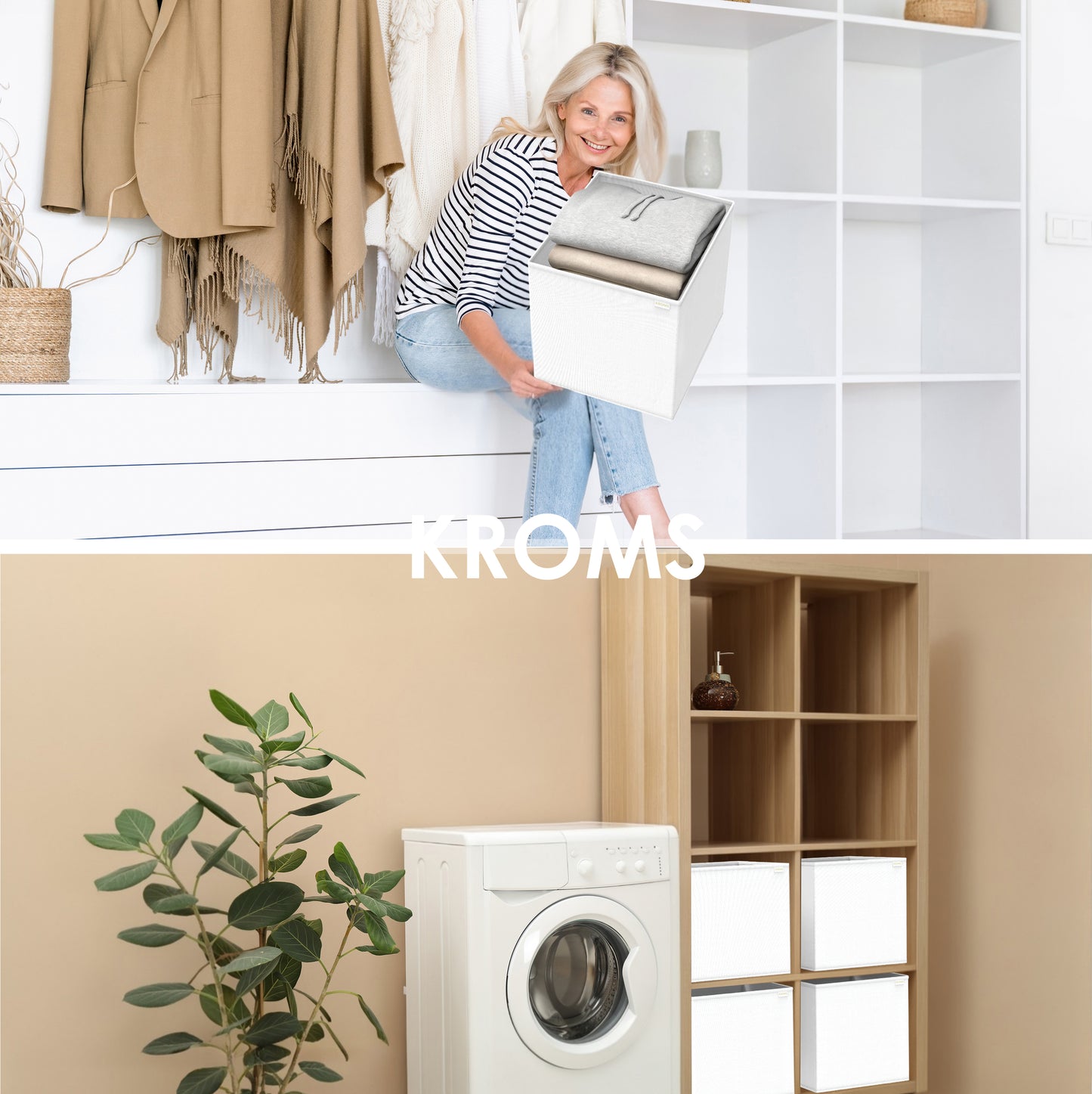 Organiseur XXL Blanc 37x32x32cm P/2