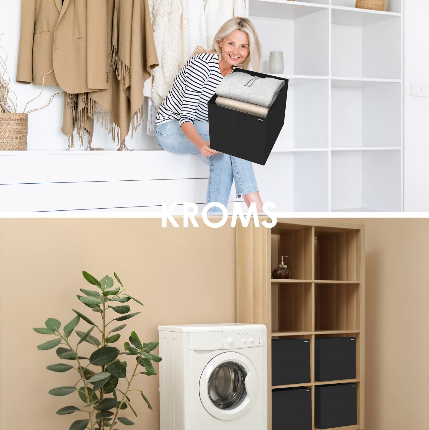 Organizer XXL Schwarz 37x32x32cm P/2