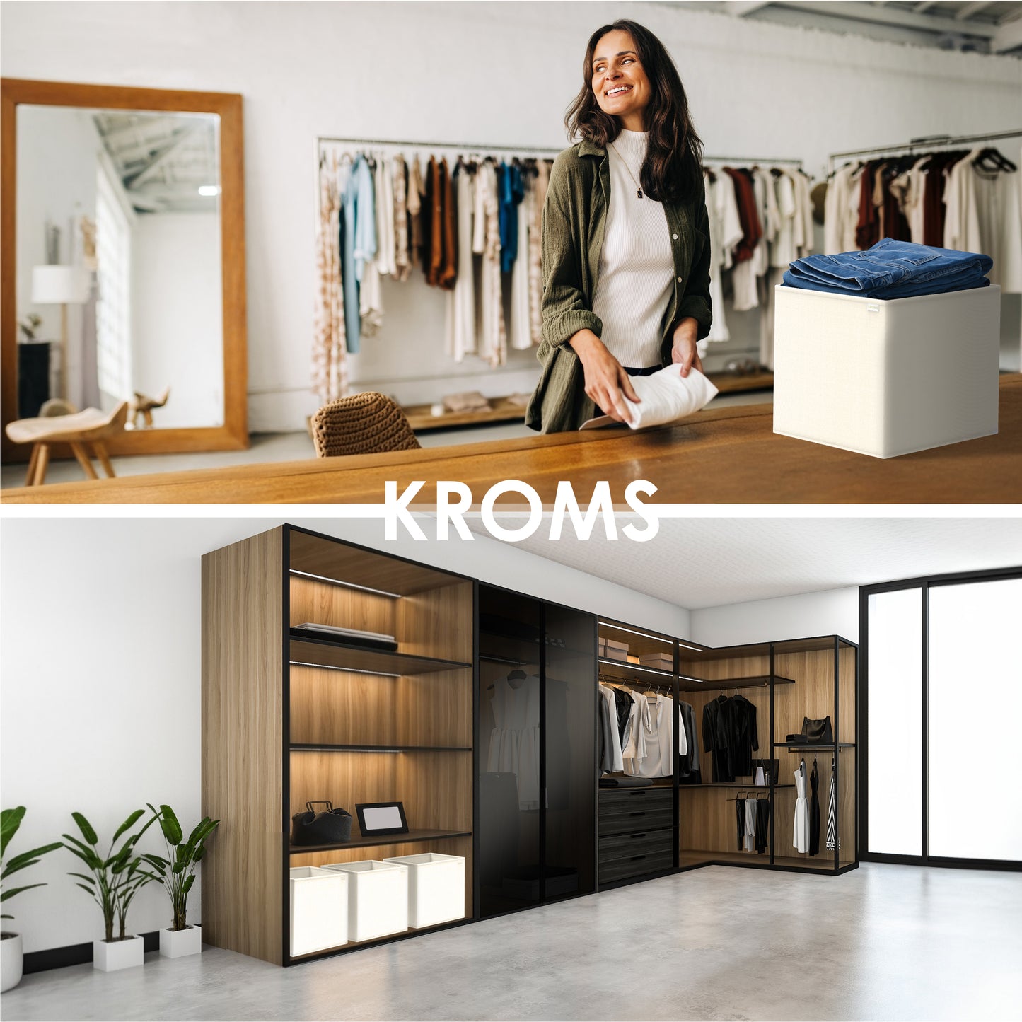 Organiseur XXL Beige 37x32x32cm P/2