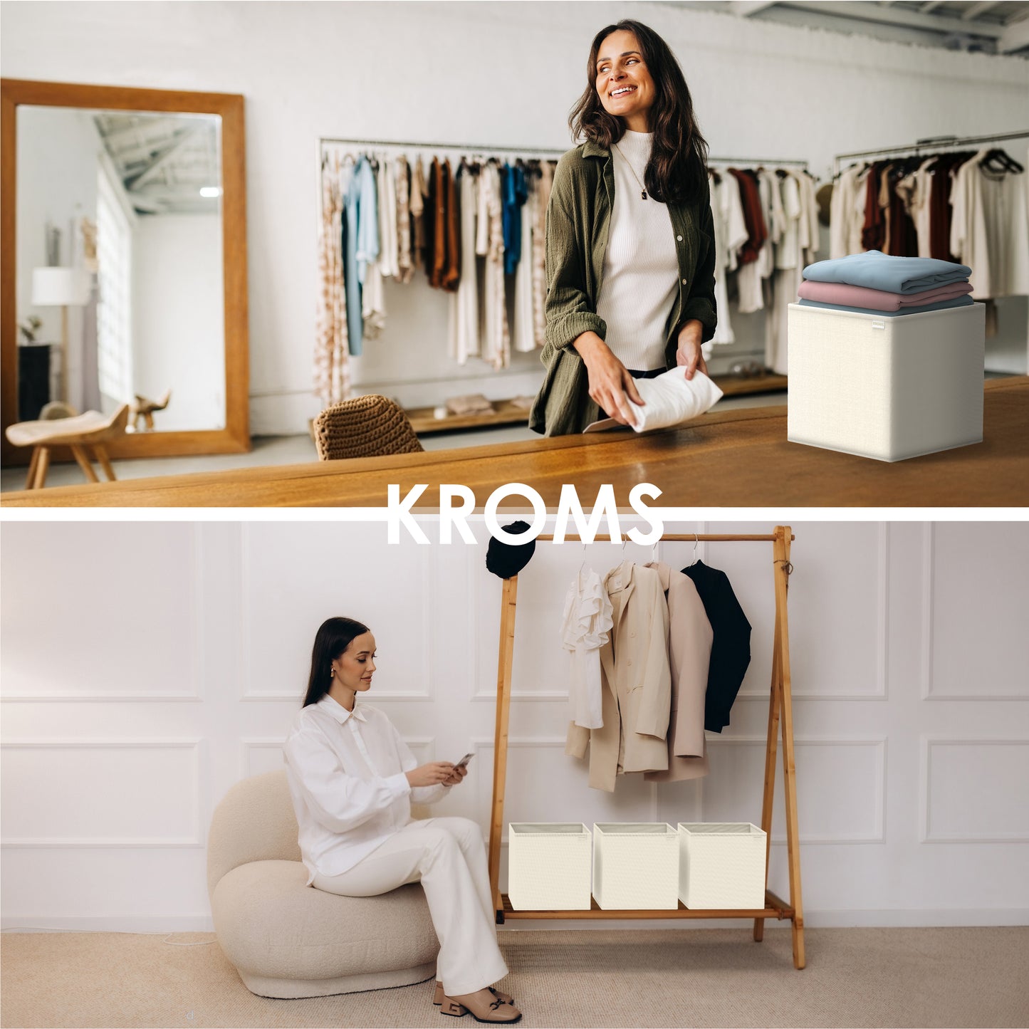 Organiseur XL Beige 27x27x28cm P/2