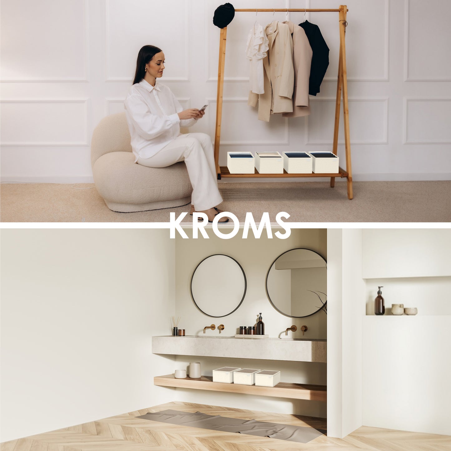 Organizer M Beige 32x20x13cm P/2