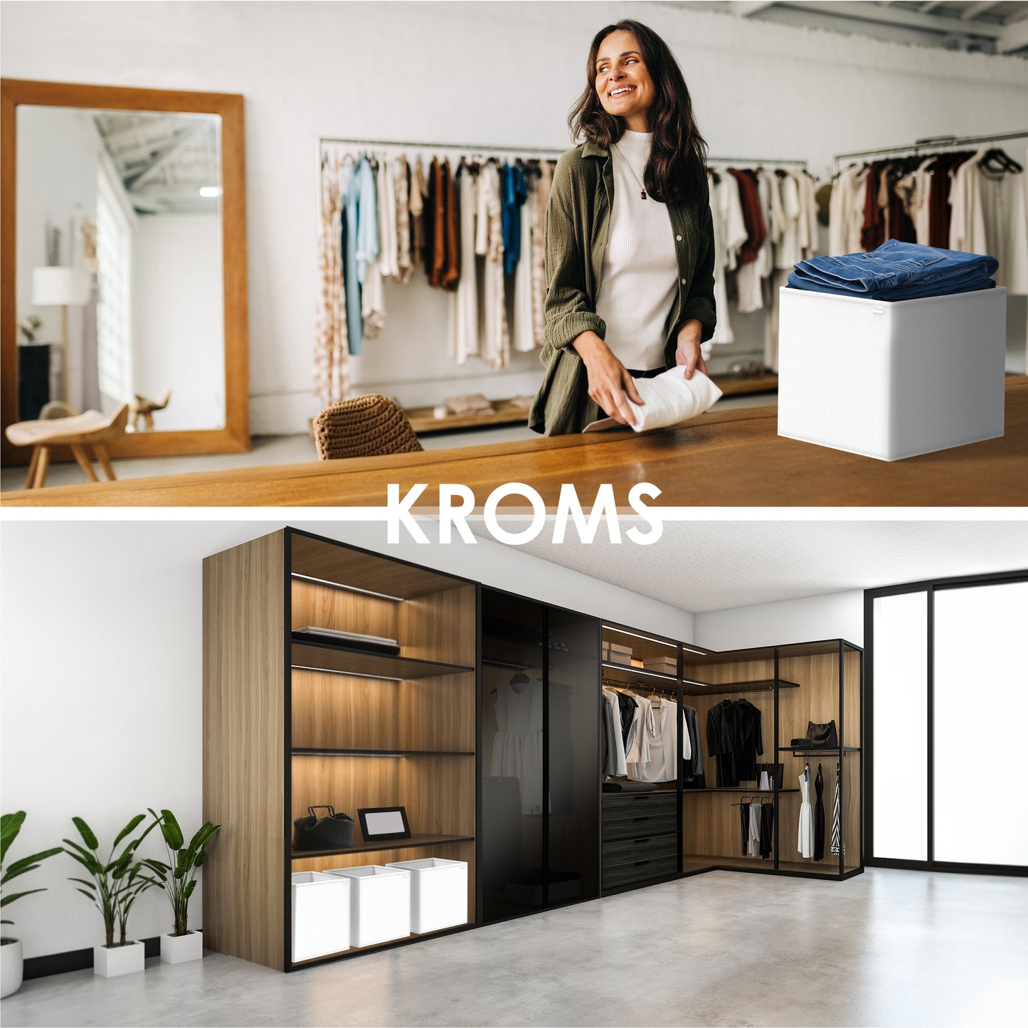 Organiseur XXL Blanc 37x32x32cm P/2