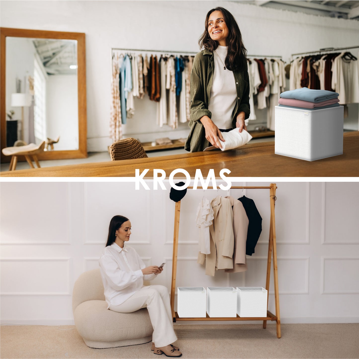 Organiseur XL Blanc 27x27x28cm P/2