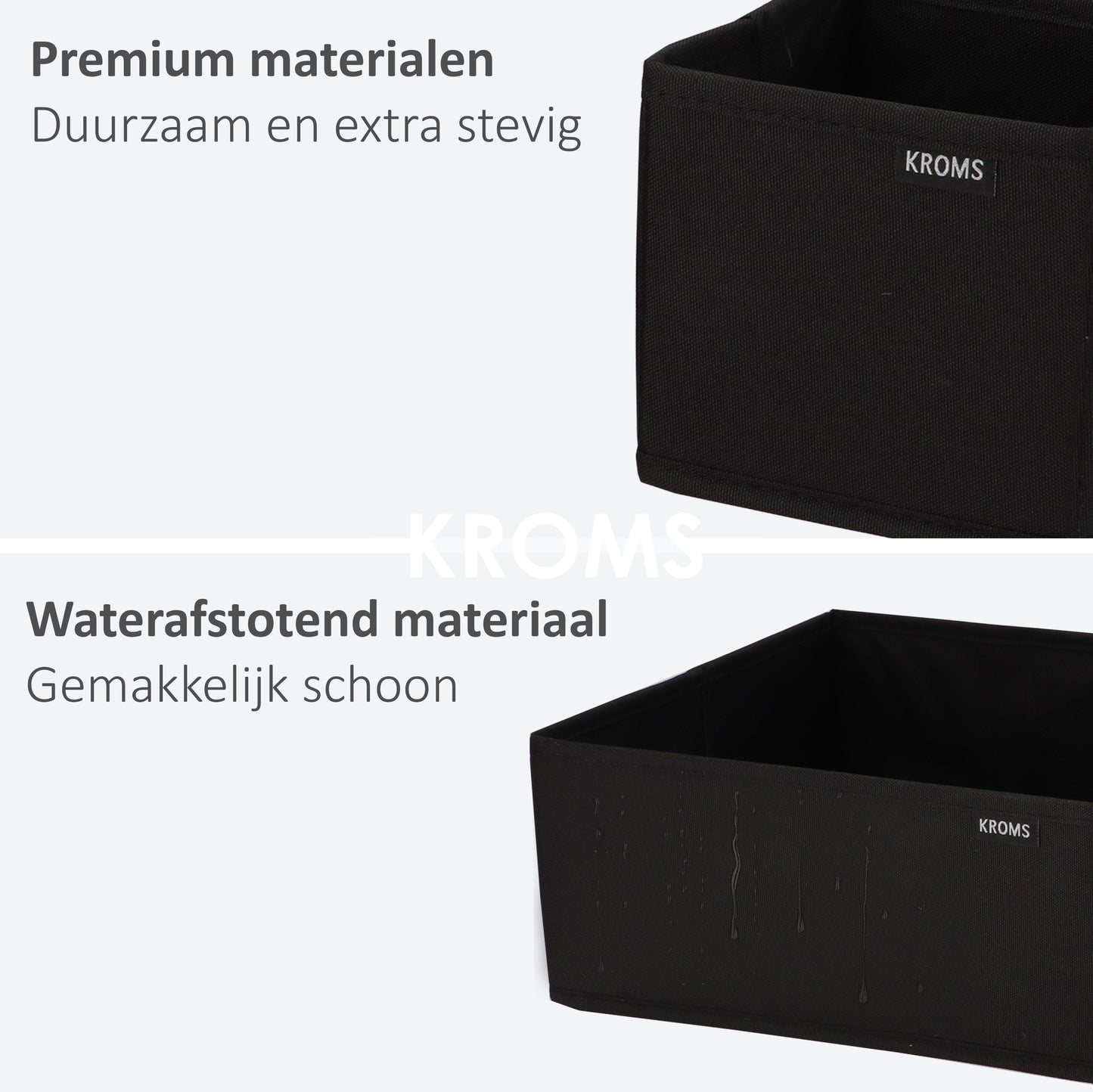 Organizer L Zwart 28x28x13cm P/2