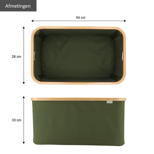 Wasmand opvouwbaar Olijfgroen 45L