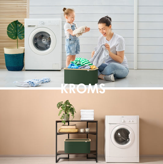 Wasmand opvouwbaar Olijfgroen 45L