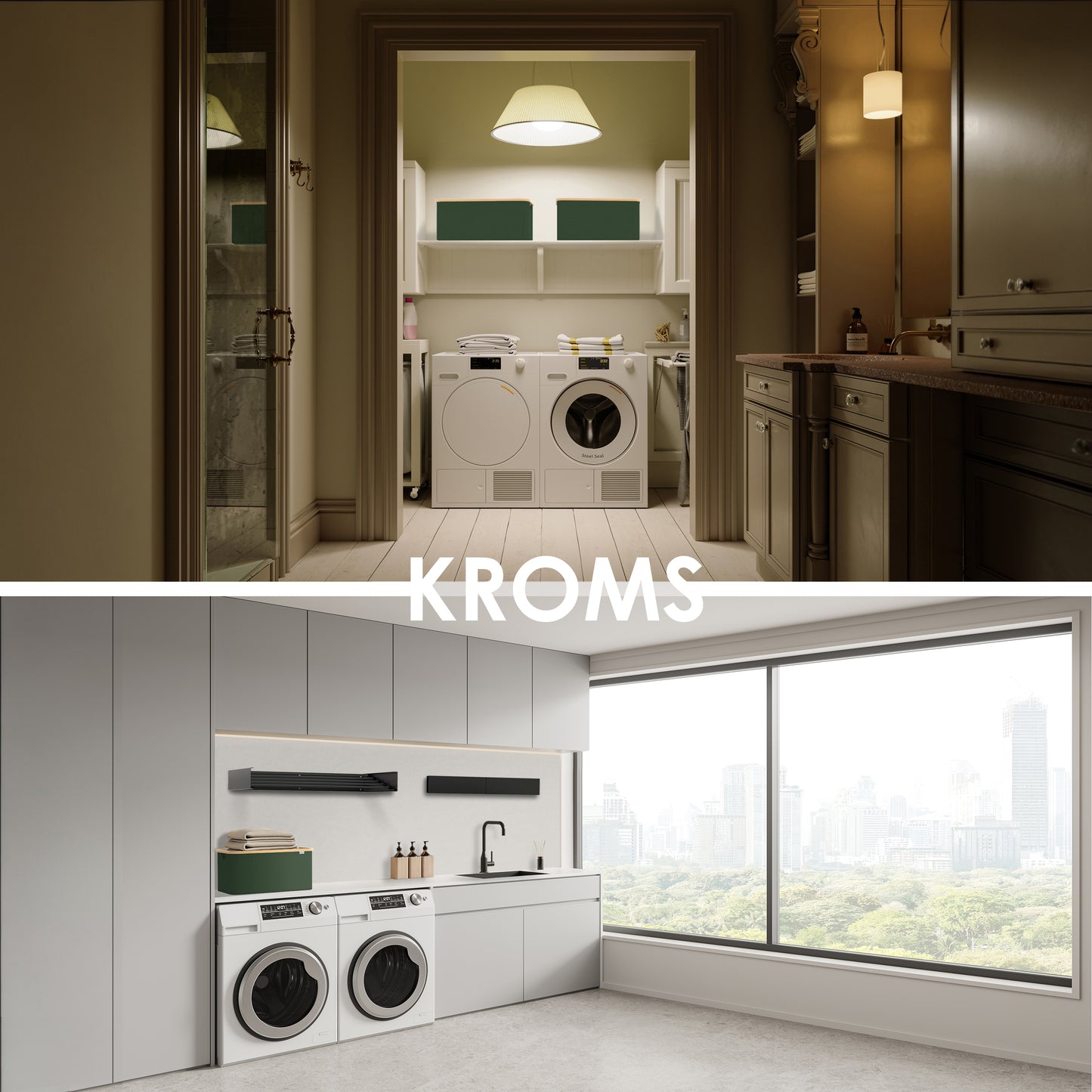 Wasmand opvouwbaar Olijfgroen 45L