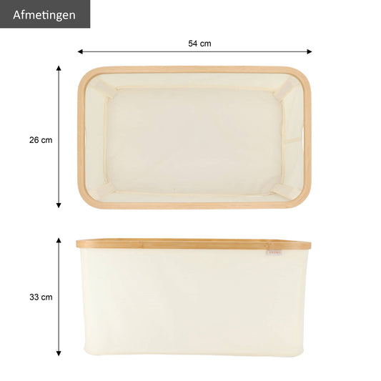 Wasmand opvouwbaar Beige 45L