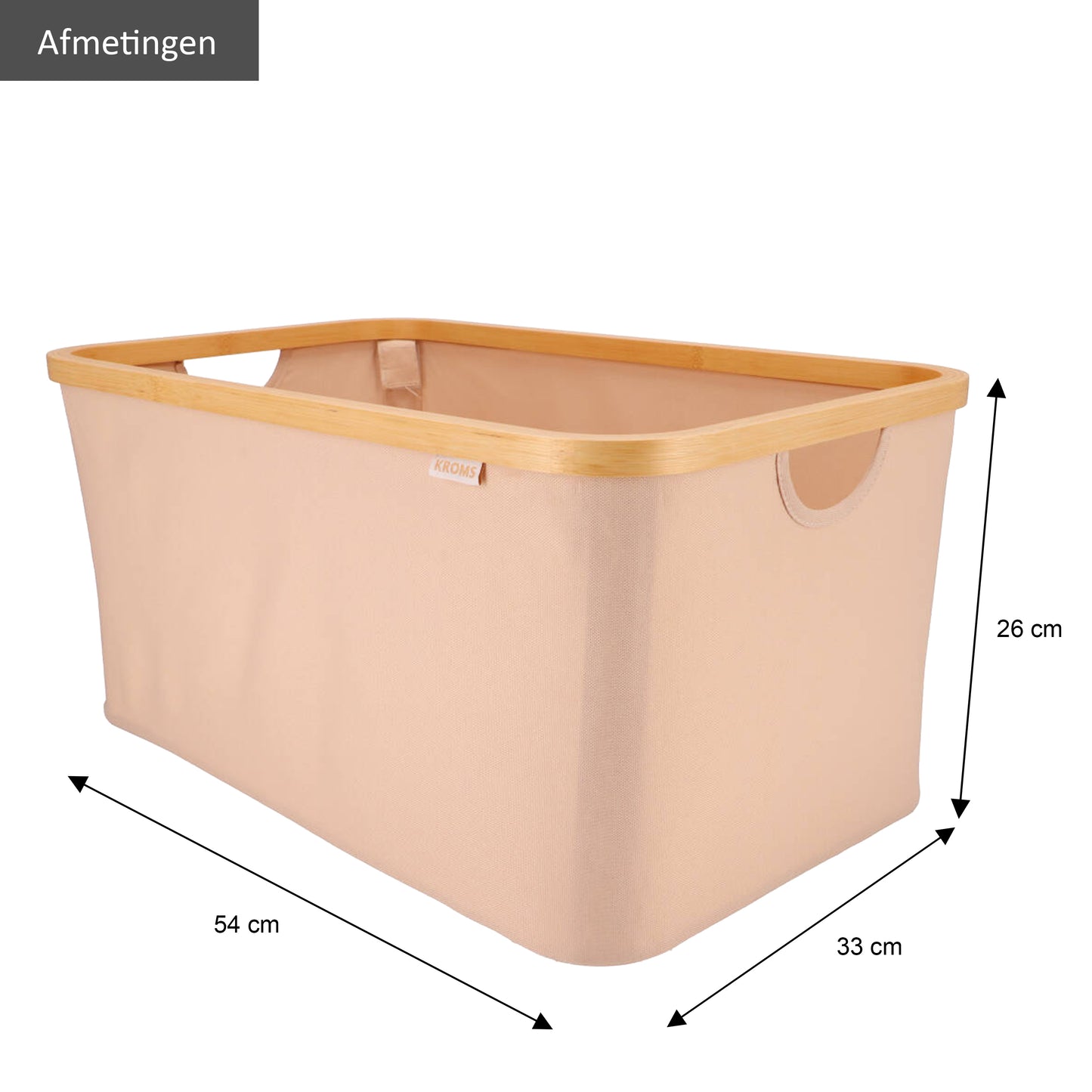 Wasmand opvouwbaar Zand 45L