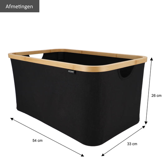 Wasmand opvouwbaar Zwart 45L